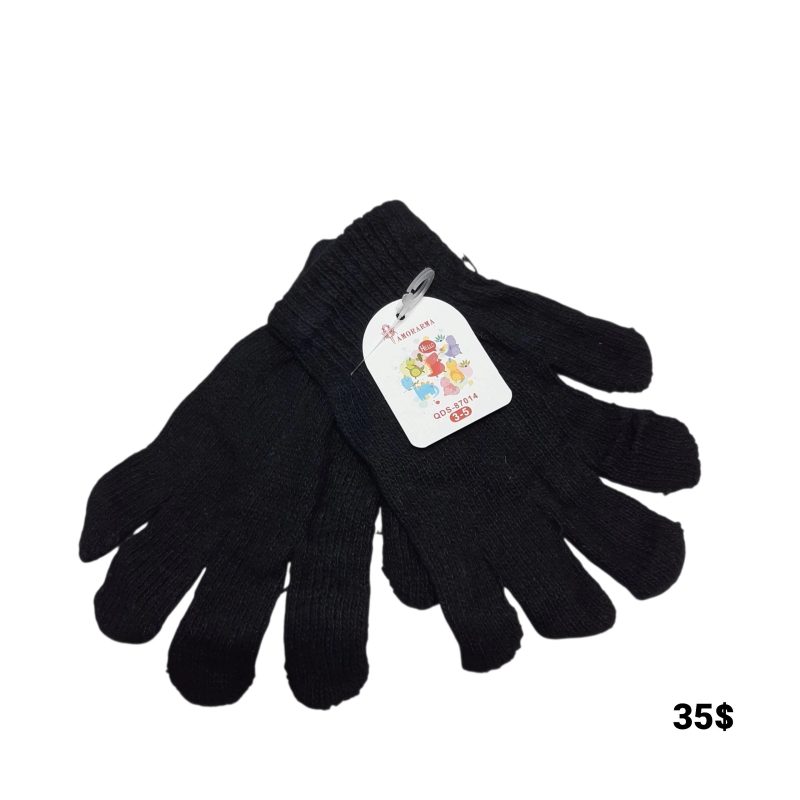 guantes niños negro