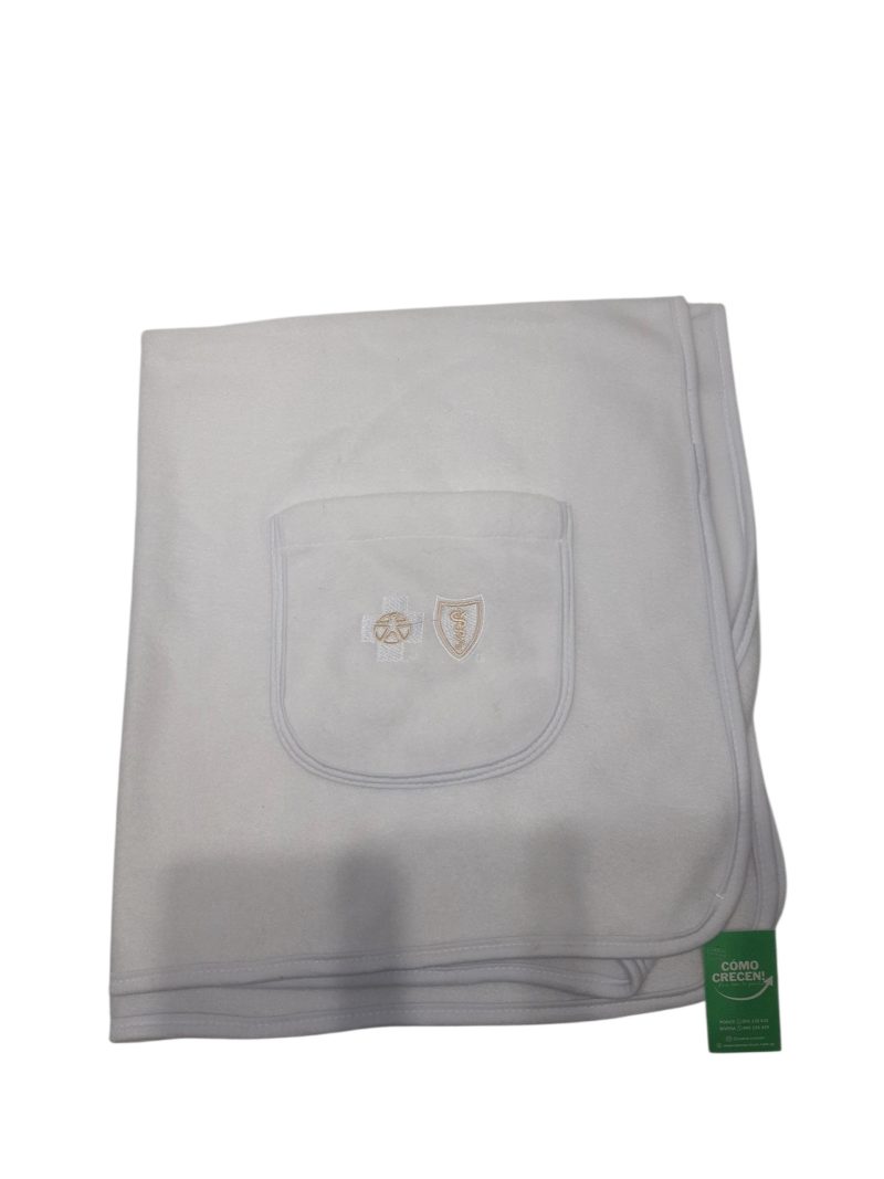 REBOZO BCO POLAR BORDADO