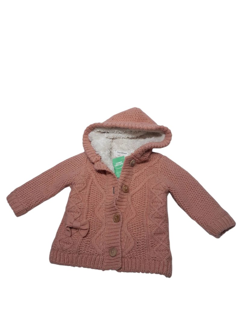 SACO LANA ROSA PIEL INT ZARA T9/12M