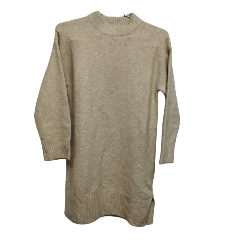 BUZO LARGO TIPO VESTIDO LANA BEIGE ZARA T9/10 NUEVO