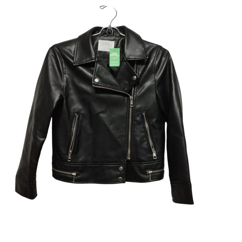 CAMPERA CUERINA NEGRA ZARA T10