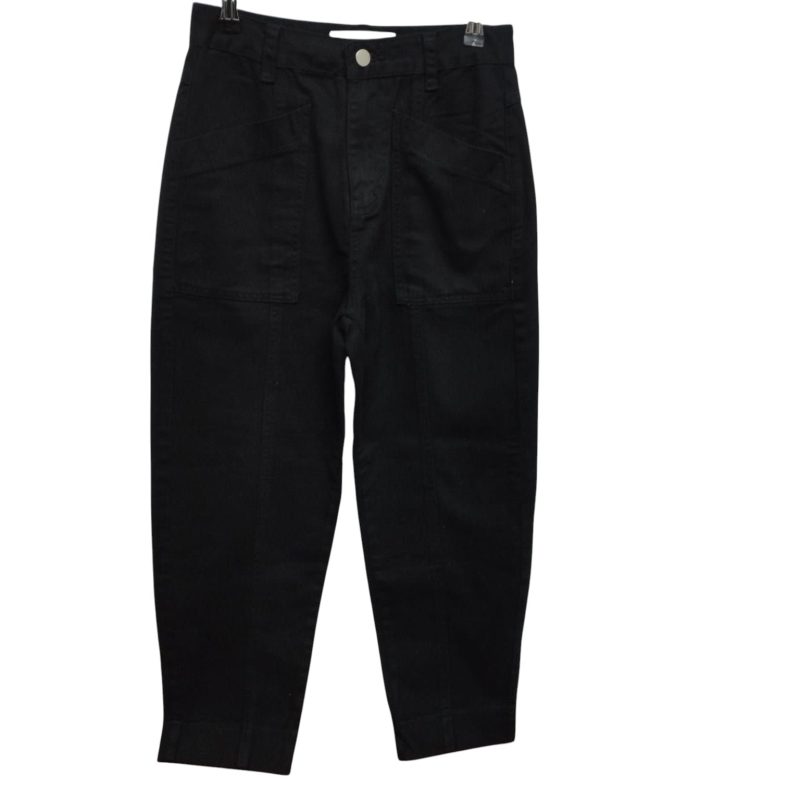 PANTALON TIPO JEAN NEGRO MOM BAS T36