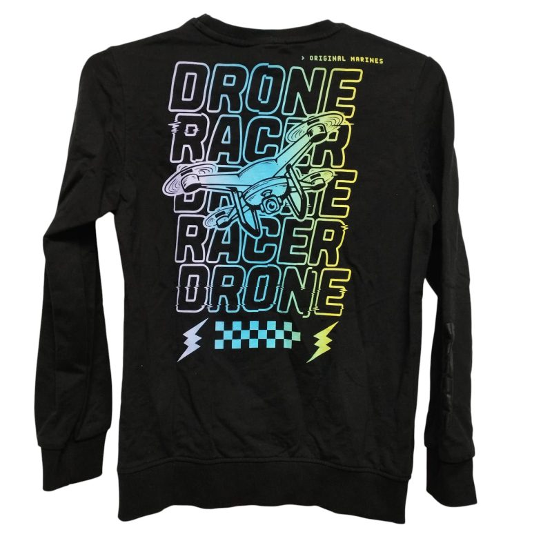 BUZO DEPORTIVO NEGRO AMARILLO DRONE RACER ORIGINAL MARINES 9/10 - Imagen 2