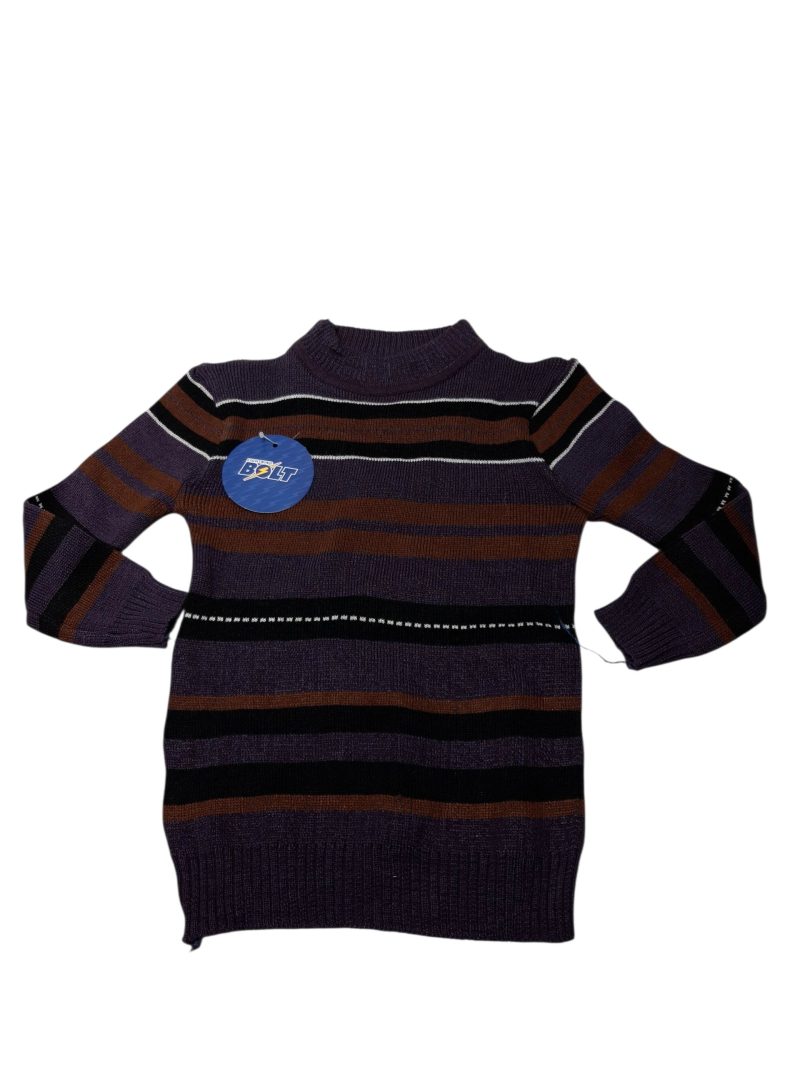 MEDIA POLERA BOLT LANA RAYADA VIOLETA MARRON NEGRA T2AP