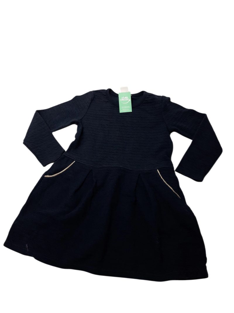 VESTIDO ALG AZUL BOLSILLOS H&M T2/4