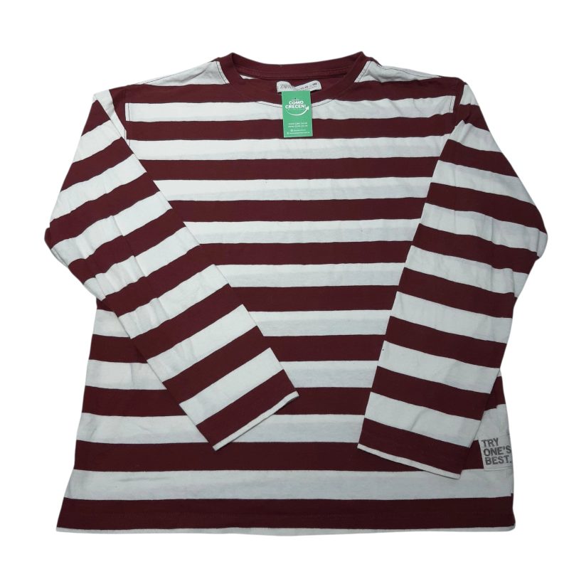 REMERA ALG RAYAS BCO BORDO ZARA T11/12