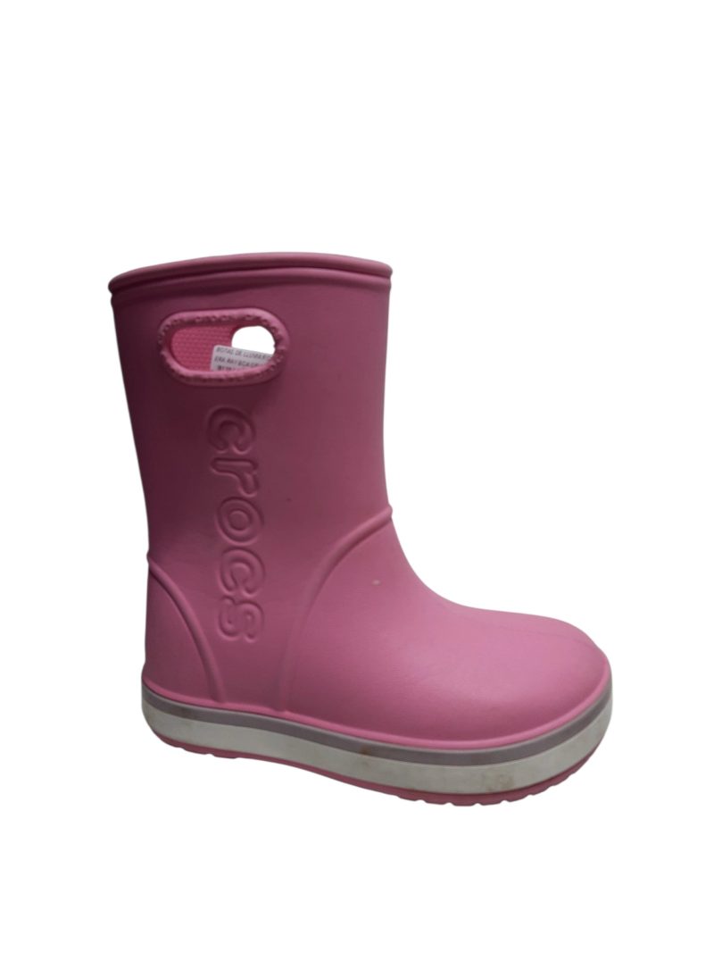 BOTAS DE LLUVIA ROSADAS CON AGARRADERA RAY BCA GRIS CROCS C12/29 roce