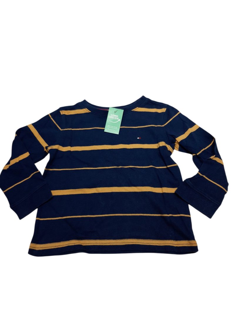 REMERA AZUL RAY ANARANJADA TOMMY HILFIGER T2 DEC