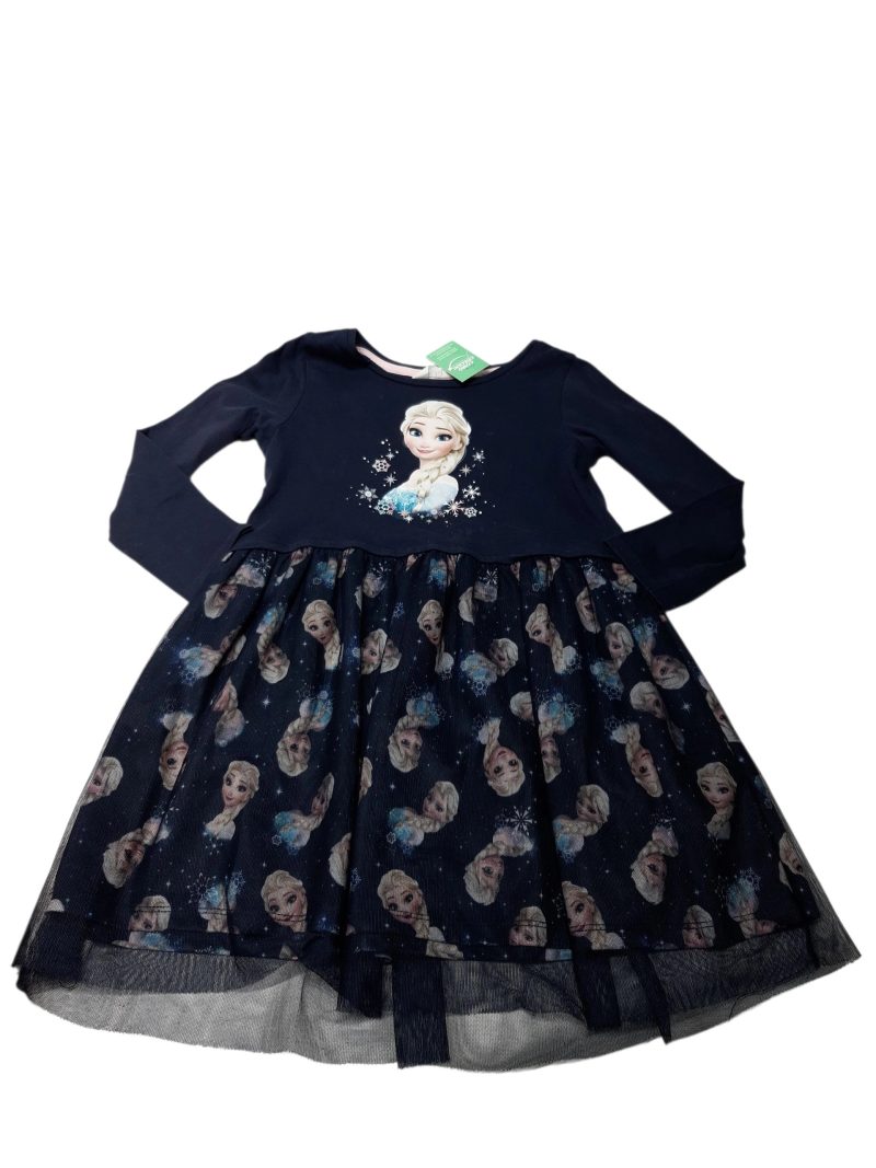 VESTIDO ALG AZUL TULL ABAJO FROZEN H&M T5/6