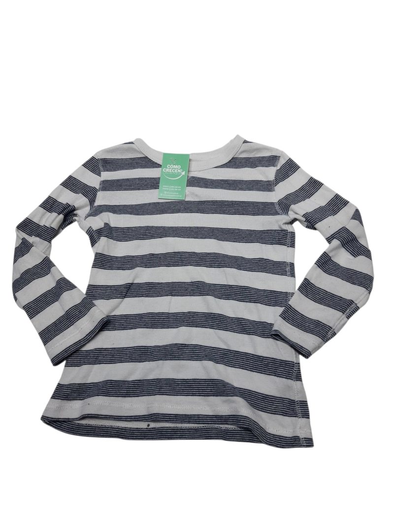 REMERA BLANCA RAY AZULES H&M T2/4 GT