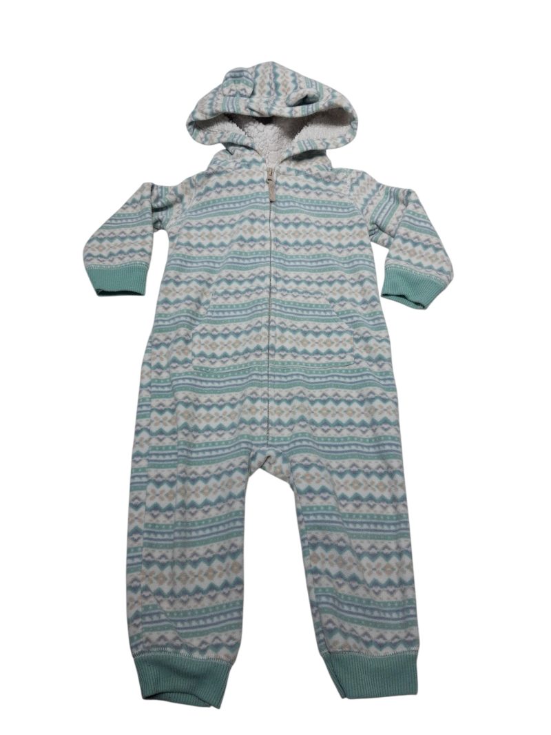 ENTERITO POLAR BCO BEIGE VERDE CAPUCHA CARTERS T9M FR