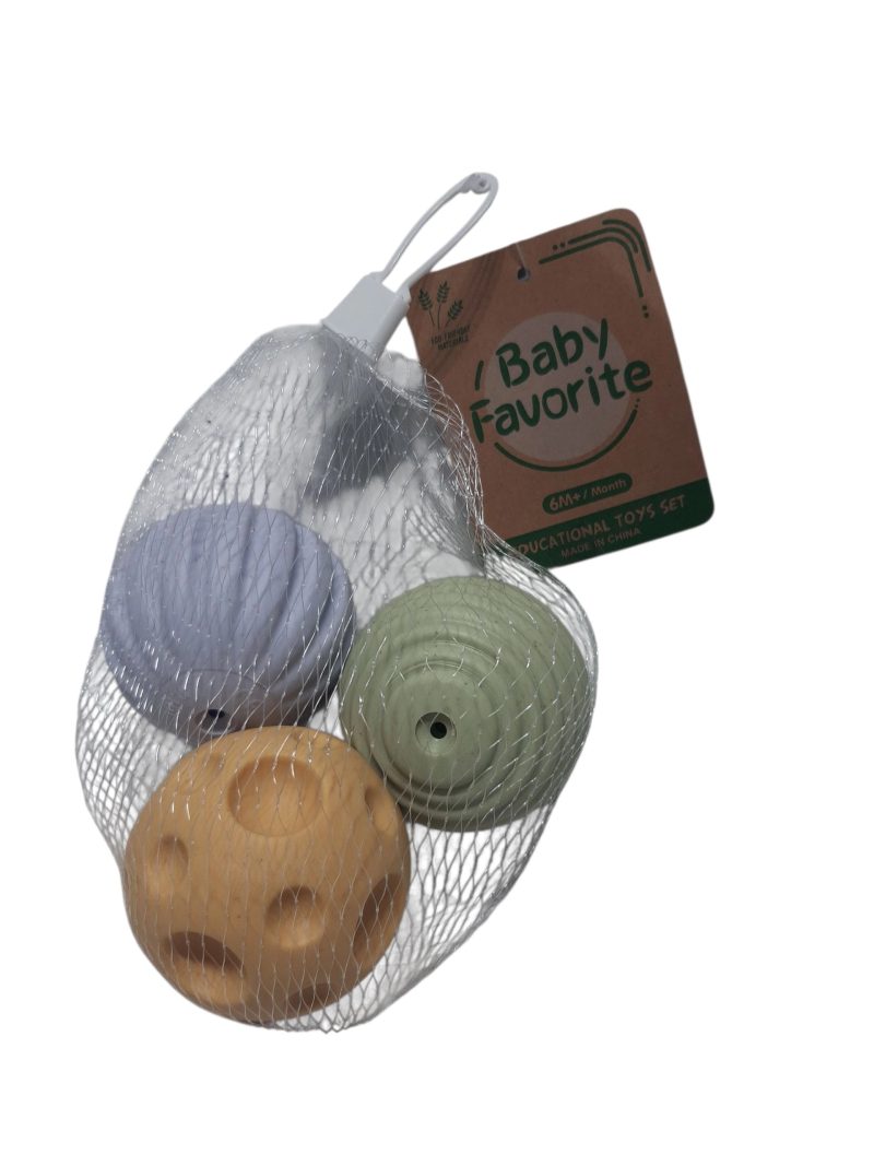 SET 3 PELOTAS SENSORIALES TEXTURIZADAS MONTESSORI 63839 - Imagen 2
