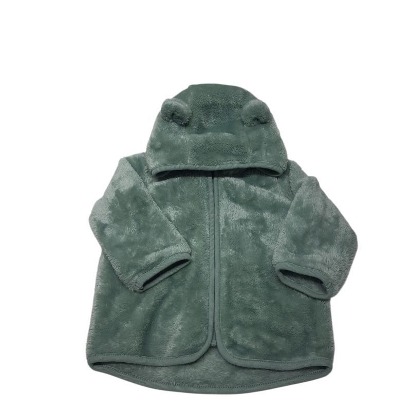 CAMPERA PELUDITA VERDED CAPUCHA OREJITAS H&M T4/6M