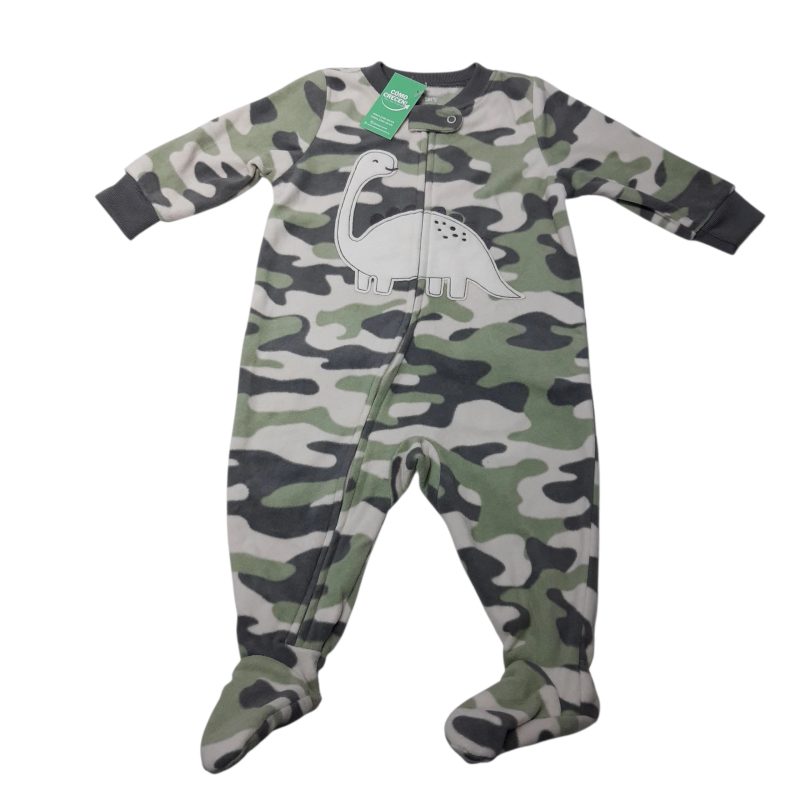 PIYAMA POLAR CAMUFLADO VERDE DINO CARTERS T6M