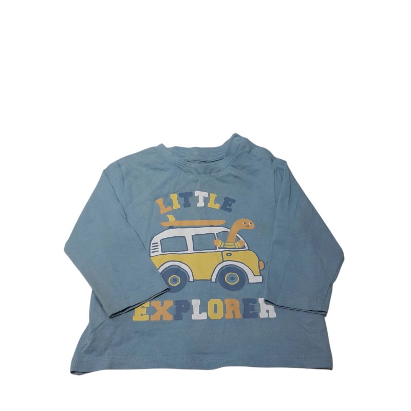 REMERA CELESTE LITTLE EXPLORER TEX T9M