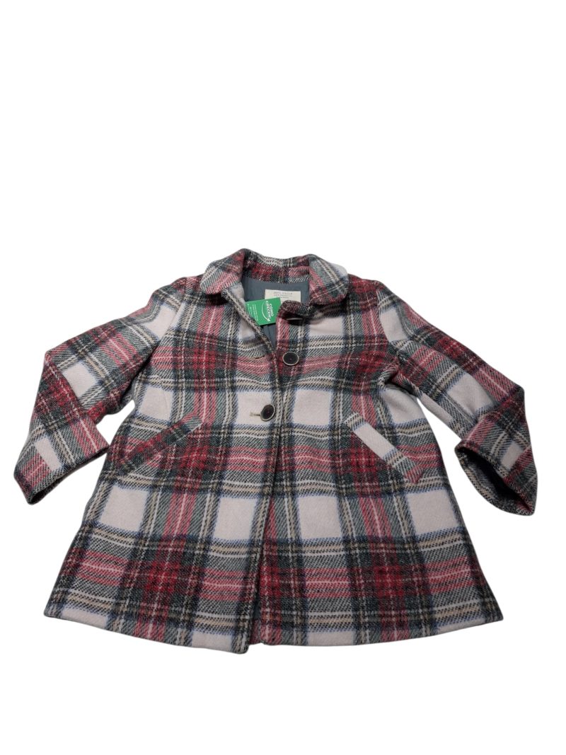 TAPADO PAÑO CUADRILLE BCO ROJO VERDE ZARA T4/5