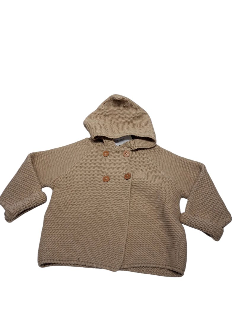 SACO TAPADITO LANA MARRON CAPUCHA T2/3AP