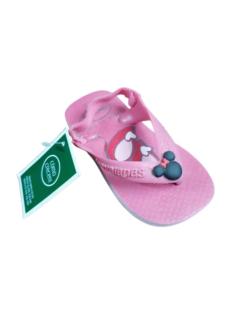 OJOTAS HAVAIANAS C/ELASTICO ROSA DE MINNIE DIF DISEÑO EL PAR T17/18