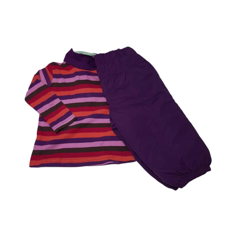 CONJ REMERA Y PANT VIOLETA NARANJA FUCSIA BABY CLUB T12M AP