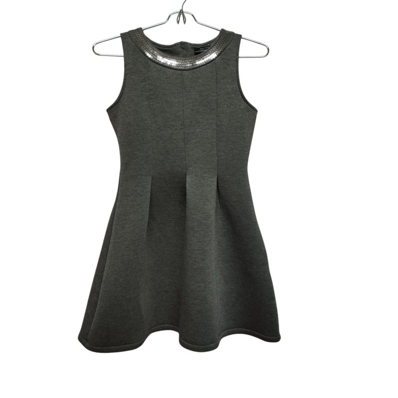 VESTIDO ALG GRIS CUELLO LENTEJUELAS NAUTICA T 12