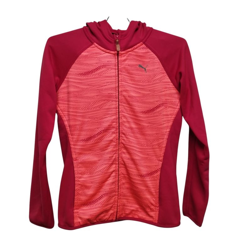 CAMPERA DEPORTIVA ROSADO NARANJA CAPUCHA PUMA 11-12 MCH