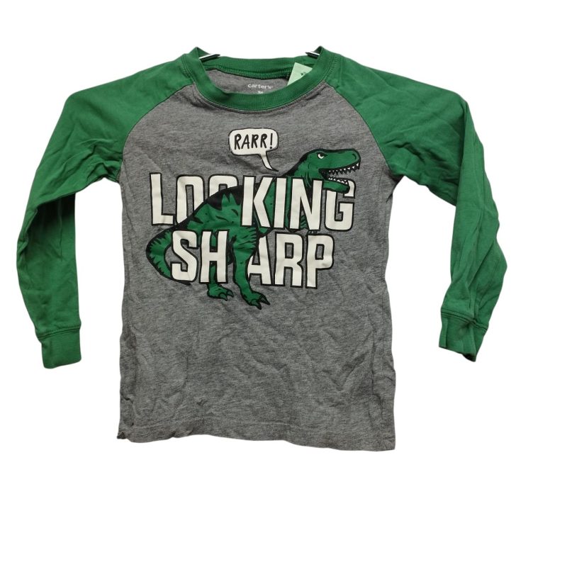 REMERA ALG GRIS VERDE DINOSAURIO CARTER'S T 3 GT