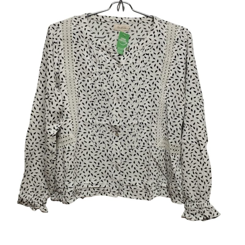 CAMISA BCA HOJITAS AZULES DET BRODERIE PINZAS DANIEL CASSIN T M
