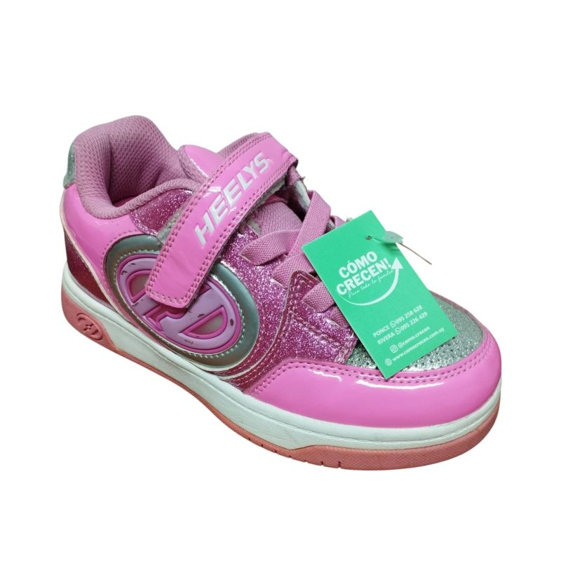 CHAMPIONES PATIN ROSADO PLATEADO HEELYS T33 - Imagen 2