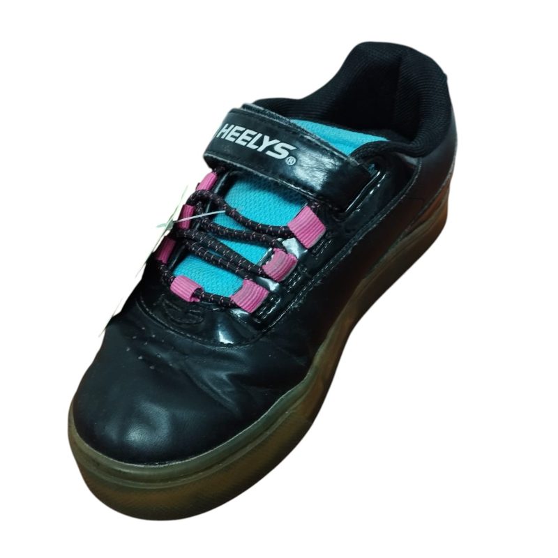 CHAMPIONES NEGROS ROSADO HEELYS T33 cuerina pelando - Imagen 2