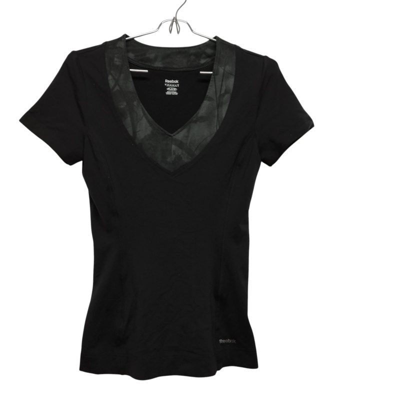 CONJUNTO REMERA Y CALZA NEGRO BORDE VERDE REEBOK T M - Imagen 2