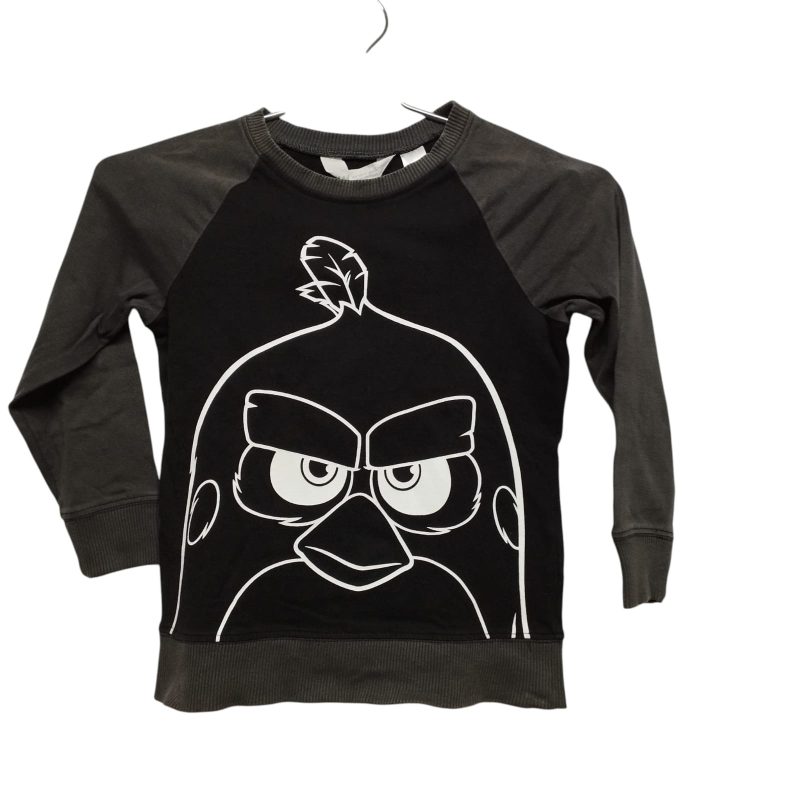 REMERA ALG GRIS NEGRO ANGRY BIRDS H&M T 4-6 DEC