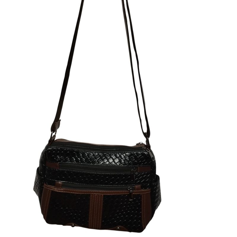 CARTERA TIPO LABRADA NEGRA MARRON SIN MARCA - Imagen 2