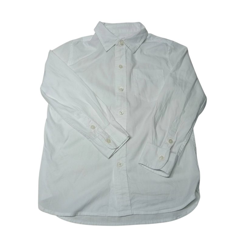 CAMISA BLANCA LISA BOLSILLO GAP T6/7