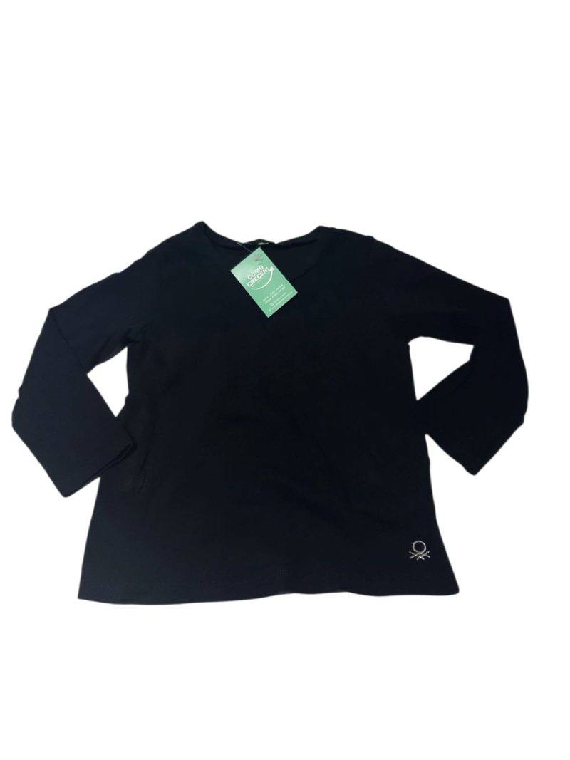 REMERA LISA NEGRA BENETTON T1AP