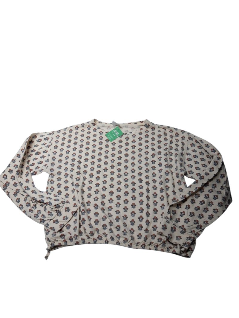 REMERA CREMITA FLORES NARNAJAS MARRONES ZARA T13/14