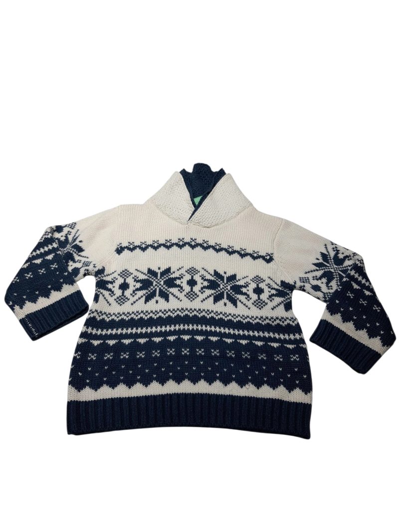 BUZO LANA BLANCO AZUL ZARA KIDS T7/8