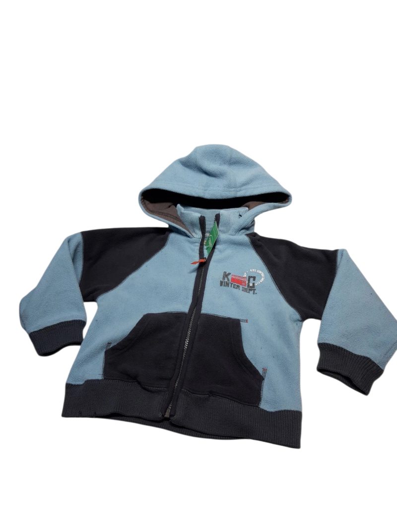 CAMPERA POLAR CELESTE GRIS CAPUCHA CHILDREN TEX T4