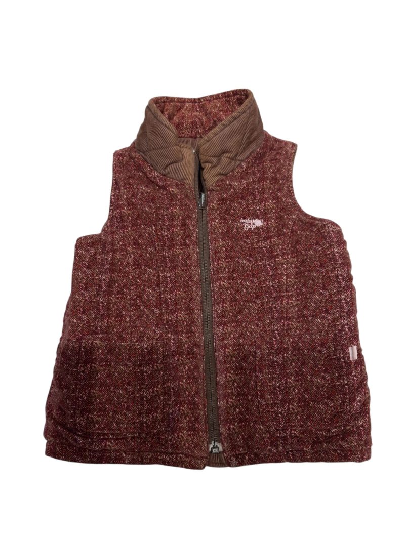 CHALECO REVERSIBLE GAP PANA MARRON O ROJO JASPEADO MNCH T3