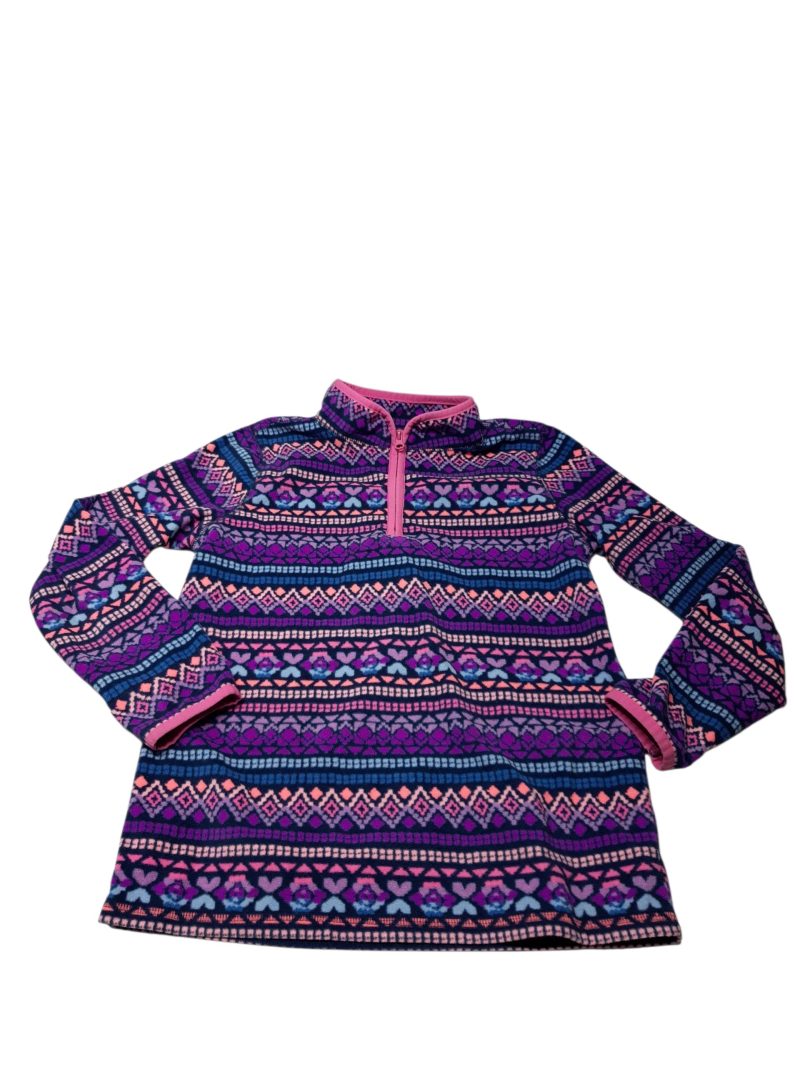 BUZO POLAR OSH KOSH AZUL ROSA VIOLETA MEDIO CIERRE FR T10/12