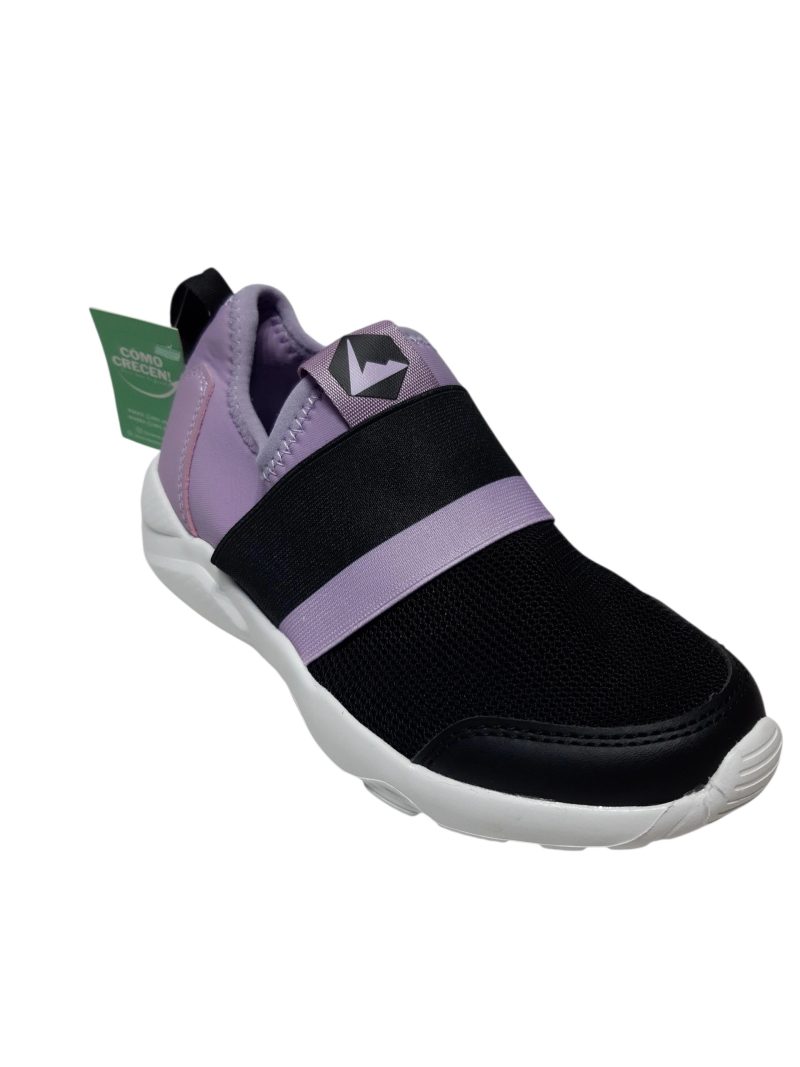 CHAMPIONES LILA NEGRO SIN CORDONES LISO SIN MARCA T33AP NUEVOS