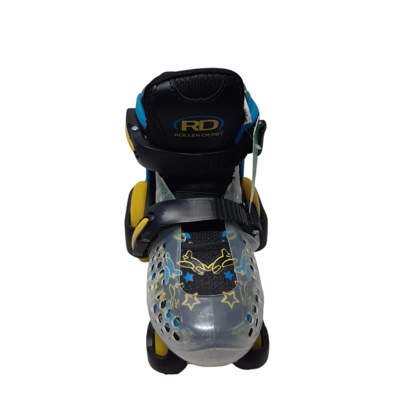 PATINES 4 RUEDAS NEGRO CELESTE AMARILLO FUN ROLL RASP - Imagen 2