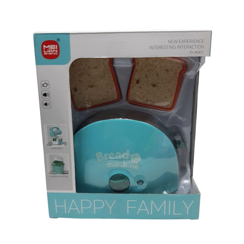 TOSTADORA DE PAN CELESTE CON PAN EN CAJA CON SONIDO