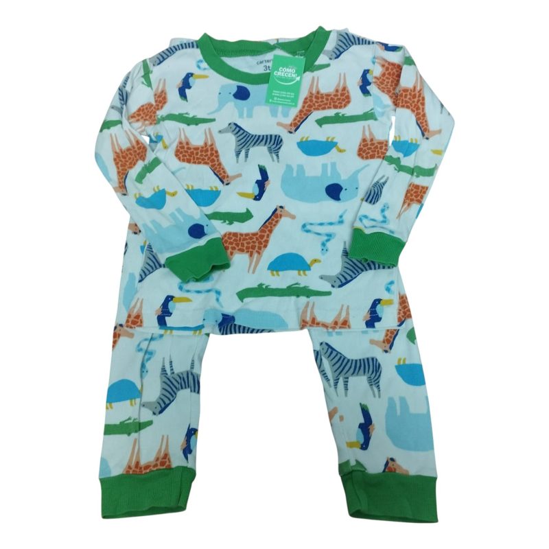 PIJAMA PANT/BUZO ALG BCOVERDE ANIMALES CARTERS T 3