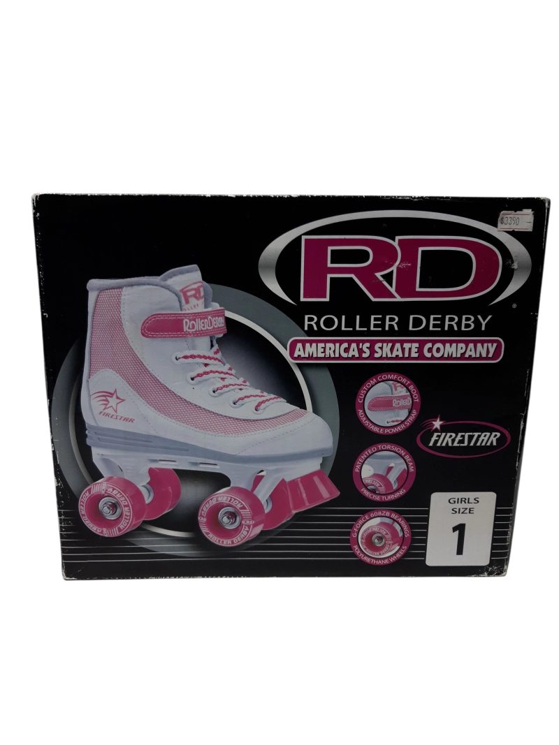 PATINES 4 RUEDAS BOTITA BCA Y ROSA T1 T32 EN CAJA