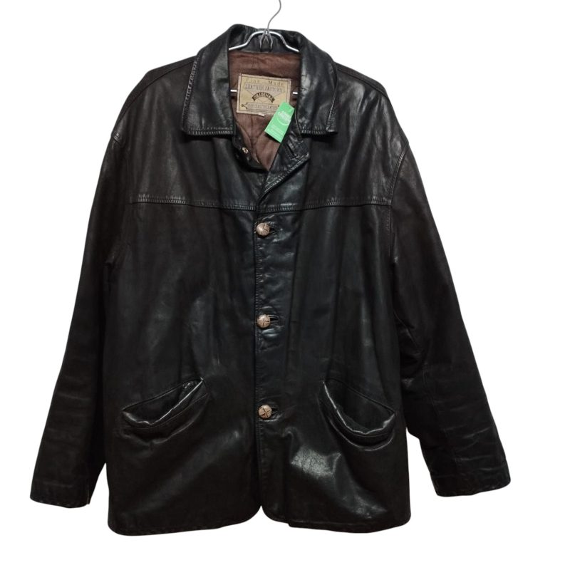 CAMPERA CUERO MARRON LEATHER FACTORY T 56-XXL  RASP DET INT