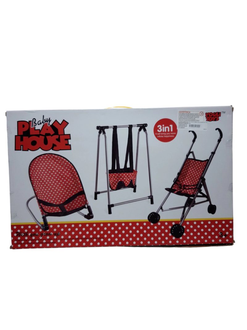 SET COCHE HAMACA SILLA MUÑECAS TY358224