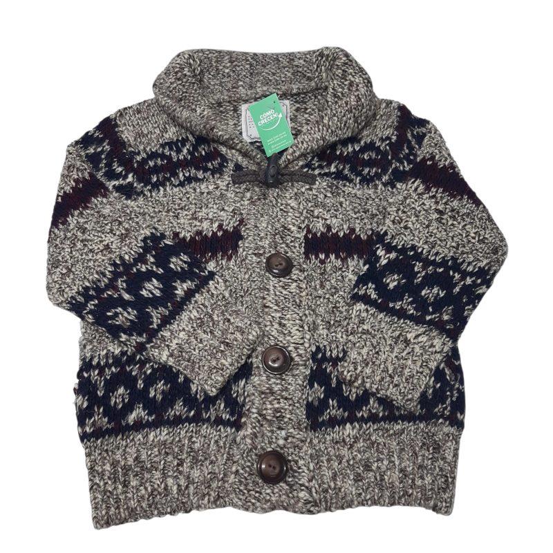 SACO LANA MARRON NEGRO BORDO ZARA T5/6