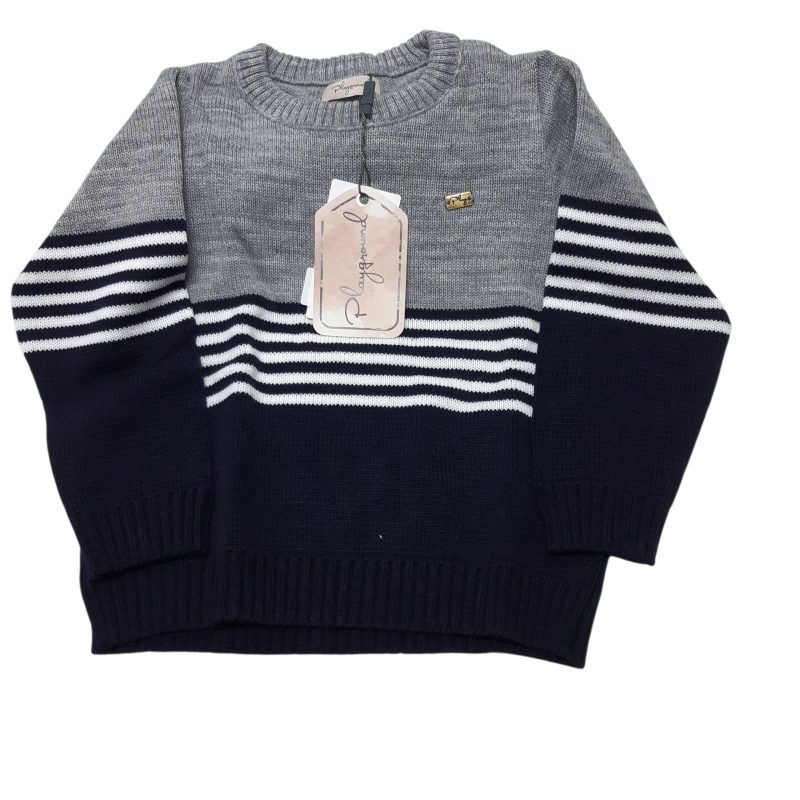 BUZO TEJIDO BORDO GRIS CUELLO A LA BASE  PLAYGROUND T3