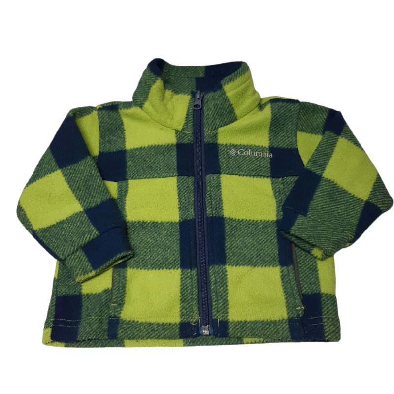 CAMPERA POLAR CUADROS VERDE AZUL COLUMBIA FR T18M