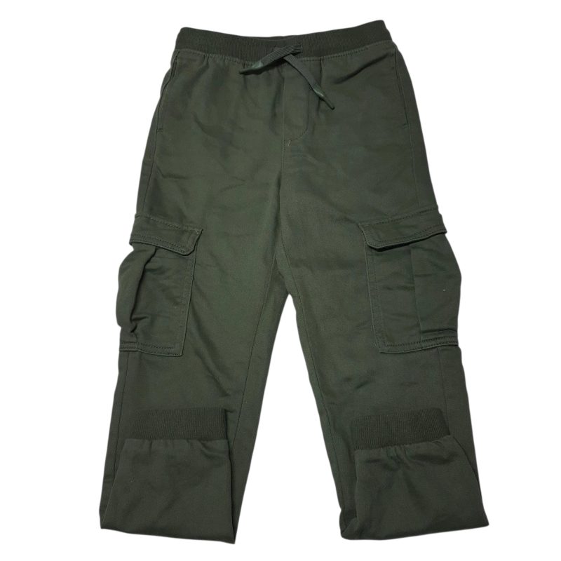 PANTALON GABARDINA VERDE CARGO H&M T6/7